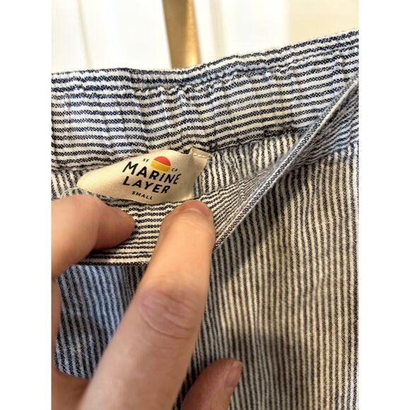 Marine Layer Aly Wide Leg Linen High Waist Cropped Pants, Size Small - Picture 4 of 7